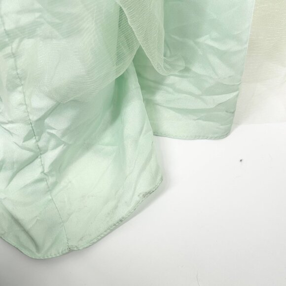 NWT Mac Duggal Mint Ruffle Tiered Tulle Cut Out Gown, Style 60670 - Picture 14 of 15